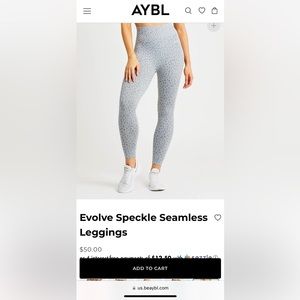 AYBL speckle seamless leggings size small